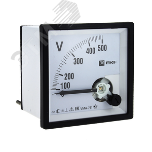 Вольтметр VM-A721 аналоговый на панель 72х72 (квадратный вырез) 500В прямое подключение PROxima