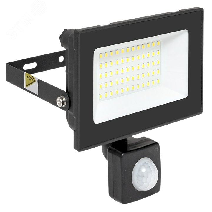 Прожектор светодиодный ДО-50Вт 4000 лм 6500К 230В IP54 с инфракрасным датчиком движения СДО-3004