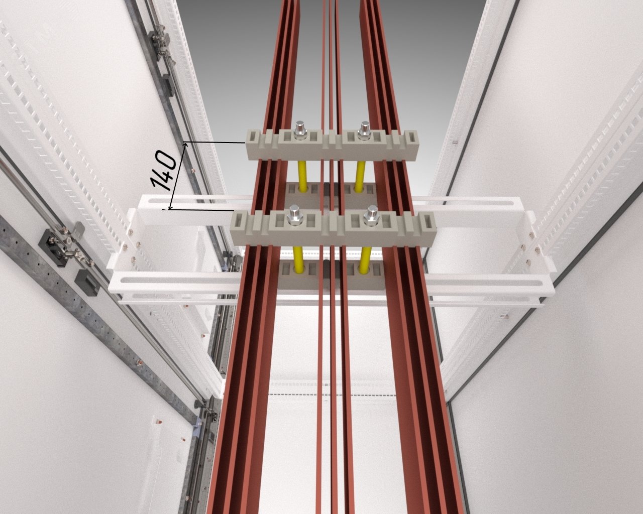 Кронштейн для шинодержателя плоских шин FORT для корпуса глубиной 600 PROxima