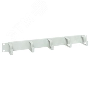 Органайзер кабельный TERACOM PRO 1U 5 колец серый