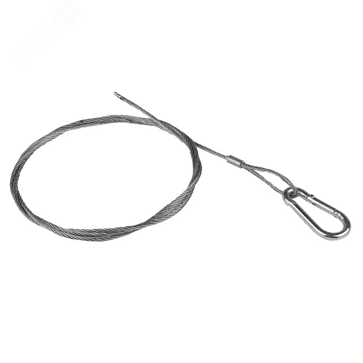 Трос стальной с карабином L=7м (2мм)