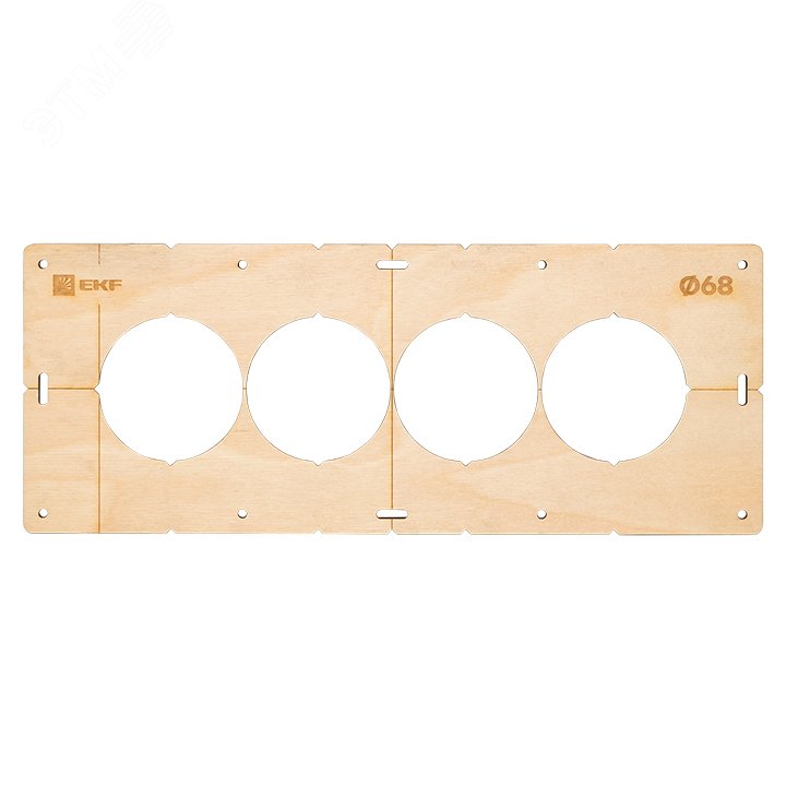 Шаблон для подрозетников c 4 отв. диам. 68 мм Expert