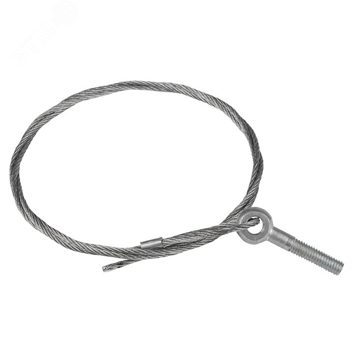 Трос стальной с рым-болтом М6 L=2м (2мм)