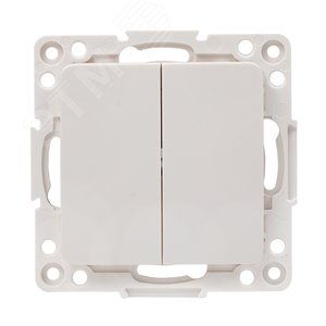 Стокгольм Механизм Выключателя 2-кл. проходного 10А белый