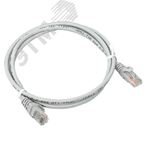 Патч-корд TERACOM PRO Cat.5E неэкранированный UTP оболочка PVC серый (1.5м)