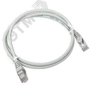 Патч-корд TERACOM PRO Cat.5E экранированный FTP оболочка LSZH серый (1.0м)