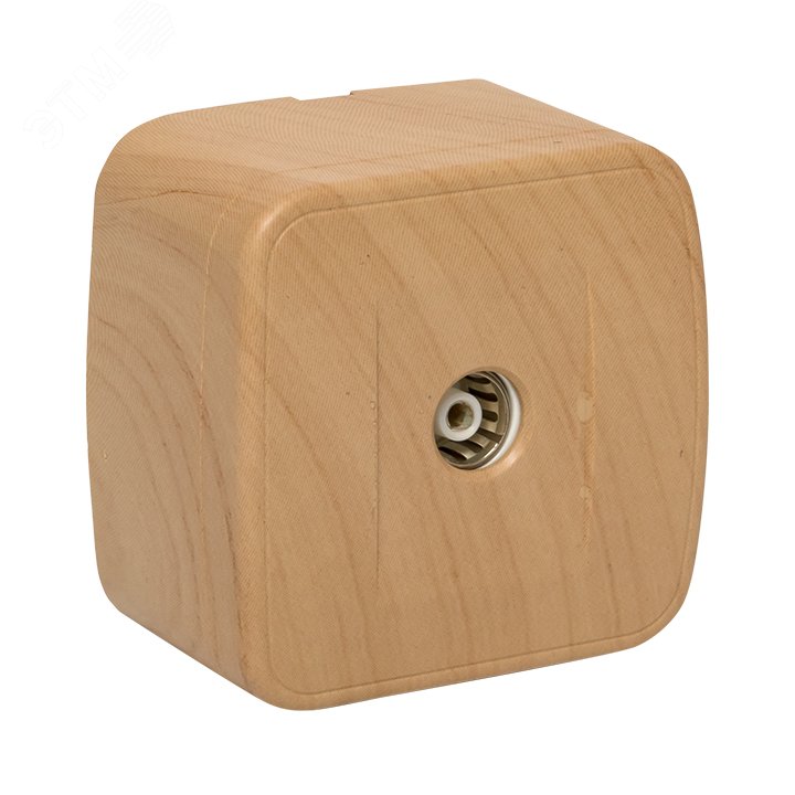 Розетка TV 1-местная ОП Минск 75Ом 5-862МГц светлое дерево