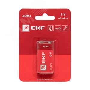Батарейка алкалиновая типа 9V(6LR61) блистер 1шт.