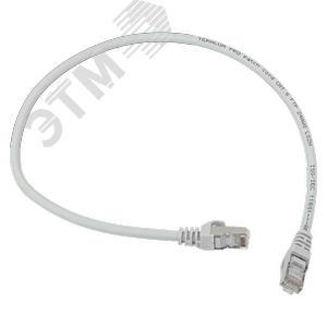 Патч-корд TERACOM PRO Cat.6 экранированный FTP оболочка LSZH серый (0.5м)