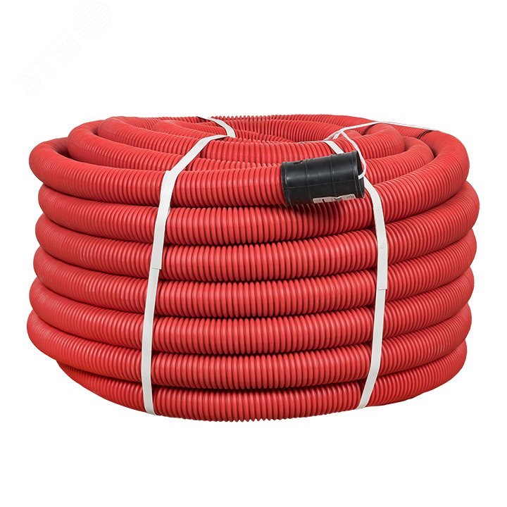 Труба гофрированная двустенная ПНД d 50 с зондом (50 м) красная PROxima