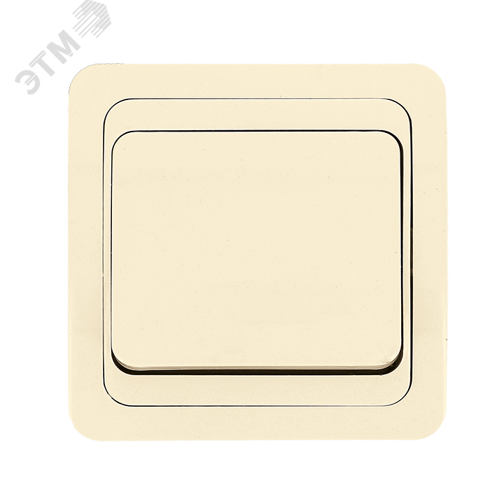 Лондон Выключатель одноклавишный 10А бежевый