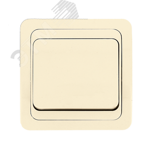 Лондон Выключатель одноклавишный 10А бежевый
