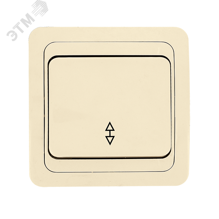 Лондон Выключатель проходной одноклавишный 10А бежевый