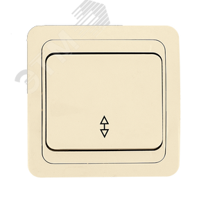Лондон Выключатель проходной одноклавишный 10А бежевый