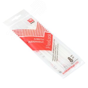 Хомут P6.6 стандартный белый 2.5x150 (100шт) FlexLock PROxima