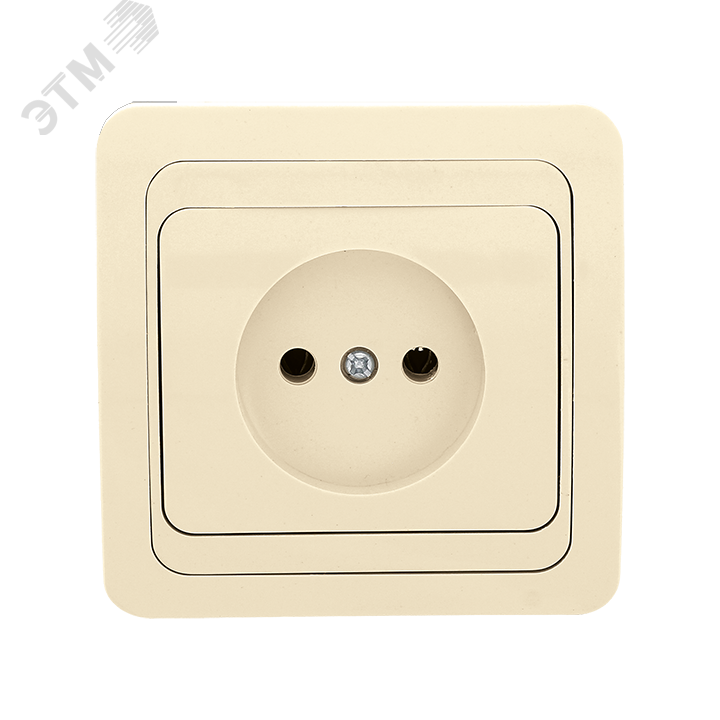 Лондон Розетка без заземления 10А бежевая