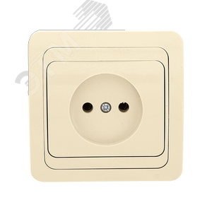 Лондон Розетка без заземления 10А бежевая