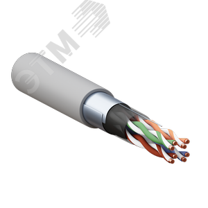 Кабель витая пара TERACOM PRO Cat.5E F/UTP 4 пары solid 24AWG оболочка PVC цвет серый (упак. 305м)