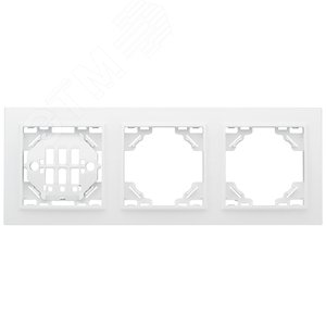 Рамка Минск 3-местная горизонтальная белая