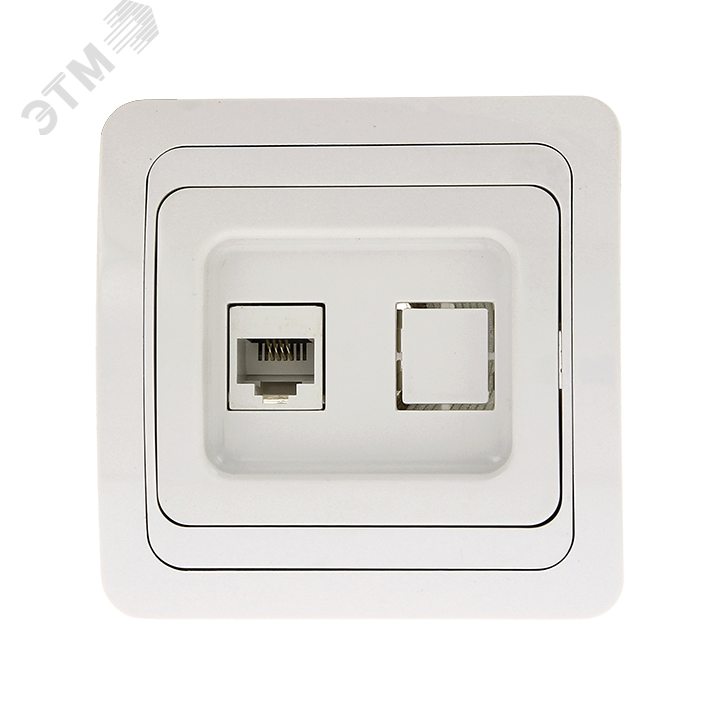 Лондон Розетка телефонная Phone белая