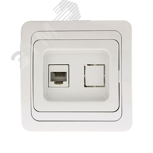 Лондон Розетка телефонная Phone белая