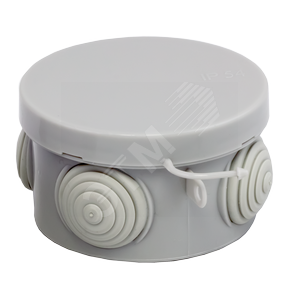 Коробка распаячная с крышкой КМР-040-038 наружная 65х40 АБС серая 4 входа IP54 PROxima