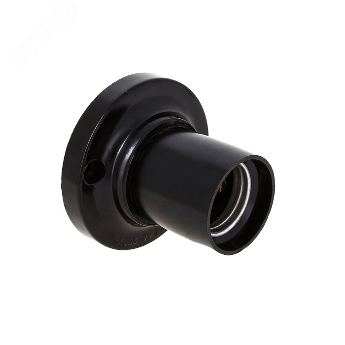 Патрон карболитовый потолочный Е27 черный прямой PROxima