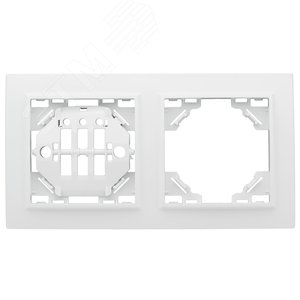 Рамка Минск 2-местная горизонтальная белая
