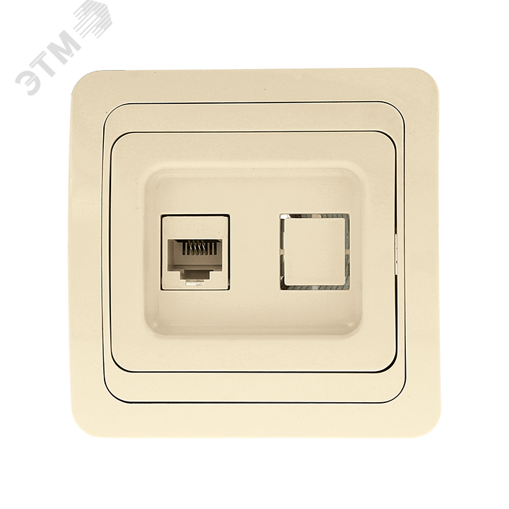 Лондон Розетка телефонная Phone бежевая