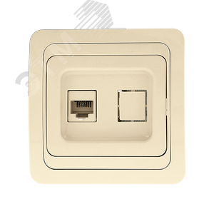 Лондон Розетка телефонная Phone бежевая
