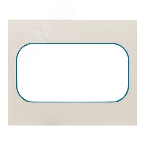 Стокгольм Рамка для розетки 2-местная белая с линией цвета синий