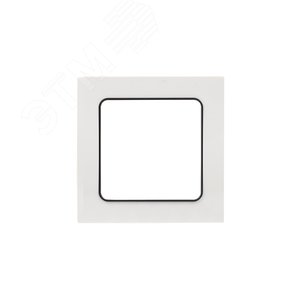 Стокгольм Рамка 1-местная белая с линией цвета черный