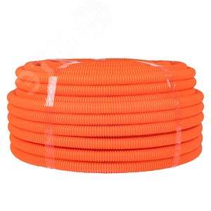 Труба гофрированная ПНД с зондом оранжевая d25мм(75м) Plast PROxima