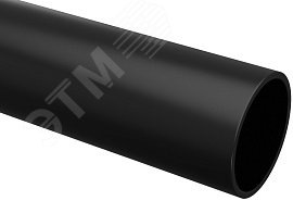 Труба гладкая ПВХ жесткая d16 мм (2 м) (50 м/уп) черная -Plast