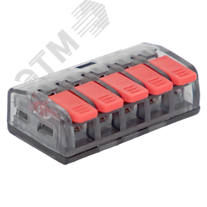 Клемма СМК 221-415 5 отверстий 0.2-4.0 мм2 (50 шт.) PROxima