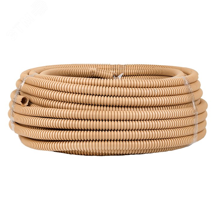 Труба гофрированная ПВХ с зондом под светлое дерево d16мм (25м) Plast PROxima