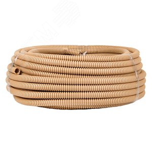 Труба гофрированная ПВХ с зондом под светлое дерево d16мм (25м) Plast PROxima