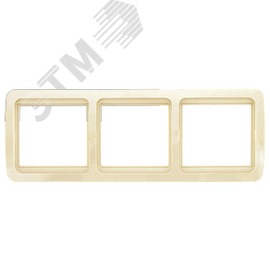 Лондон Рамка 3 поста горизонтальная бежевая