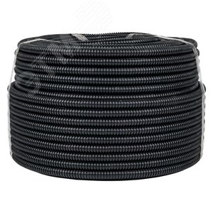 Труба гофр. ПНД Plast с зондом d16мм (25м.) черная PROxima