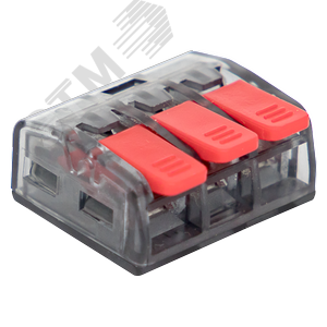 Клемма СМК 221-413 3 отверстия 0.2-4.0 мм2 (100 шт.) PROxima