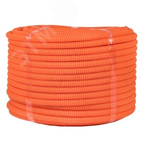 Труба гофрированная ПНД с зондом оранжевая d16мм (100м) Plast PROxima