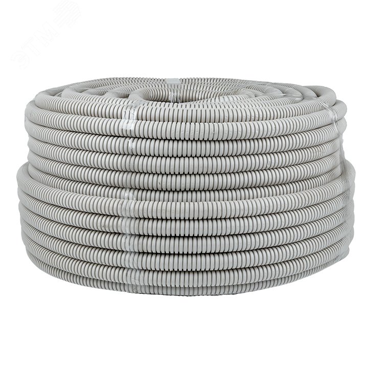 Труба гибкая 20мм с протяжкой серая (100м) Plast