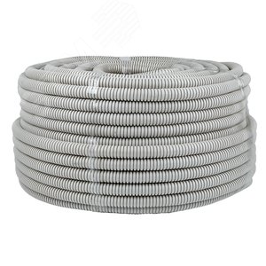 Труба гибкая 20мм с протяжкой серая (100м) Plast