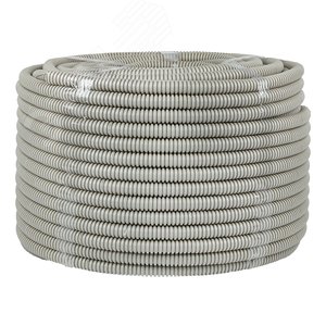Труба гибкая 16мм с протяжкой серая (100м) Plast