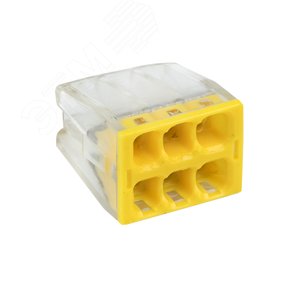 Клемма строительно-монтажная СМК 2273-246 PROxima с пастой 6 отверстий 0.5-2.5мм.кв. (50шт)