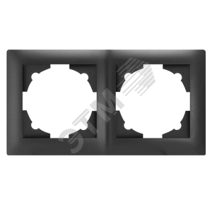 Рамка Милан 2-местная черная