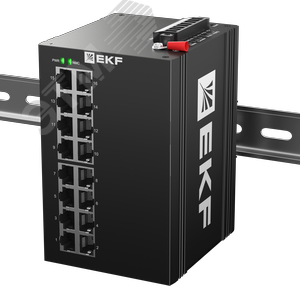 Коммутатор промышленный управляемый уровня L2 ML2-16GTP, 16 портов 10/100/1000Base-T(X) RJ45 c PoE, монтаж на динрейку TSX EKF