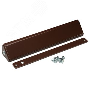 Комплект монтажа для крепления замка AL-200 на L-образном уголке с декоративным кожухом и планкой М200, цвет коричневый