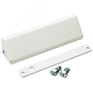 Комплект монтажа для крепления замка AL-150 на L-образном уголке с декоративным кожухом и планкой М150, цвет белый