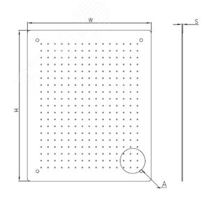 Панель монтажная перфорированная 250х150 для шкафов EMW высота/ширина 300 и 200